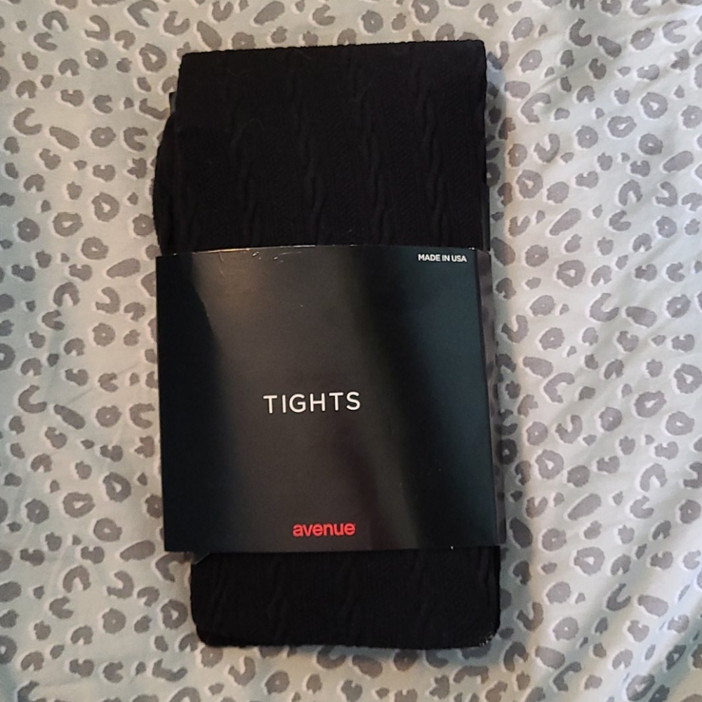 Avenue Plus Size Black Tights